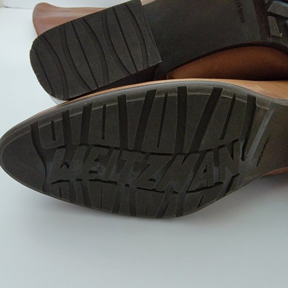 Stuart Weitzman | Brown Leather Over the Calf Rider Heeled Boots - Picture 8 of 15